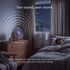 Smart Cooling Fan with White Noise for Bedroom Sleep