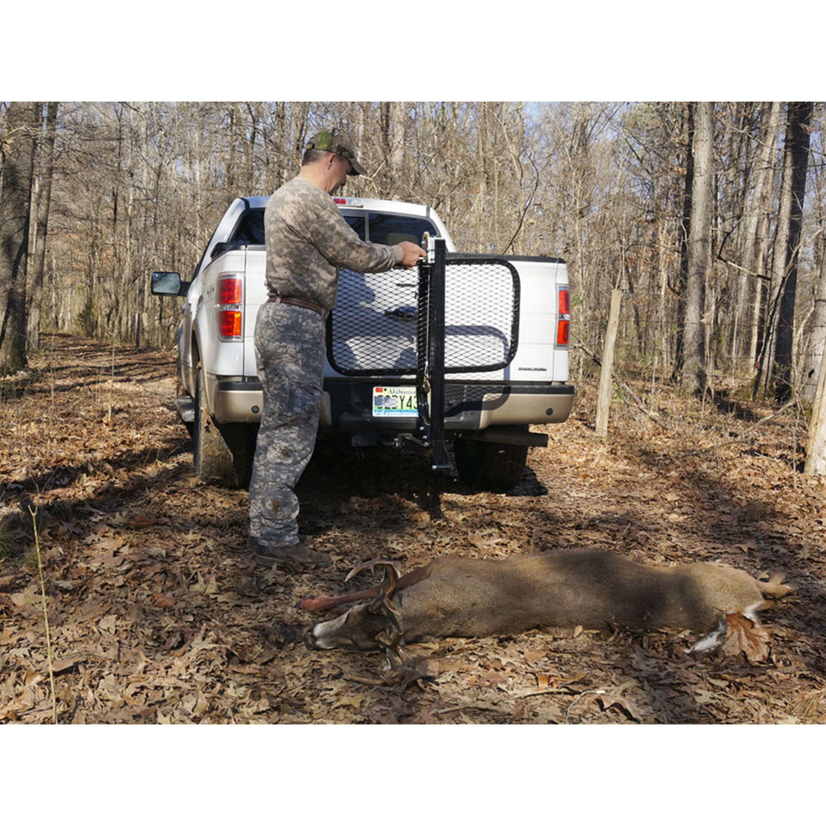 SwiveLift durable lightweight foldable portable big game hitch mounted lifting system easy to use
