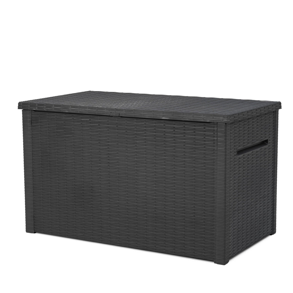 Java 230 Gal Outdoor Storage Box Waterproof Resin Deck Container for Patio Pool Accessories and Garden Tools