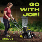Corded Electric Garden Tiller and Cultivator with Steel Tines TJ603E for Yard Soil Cultivation