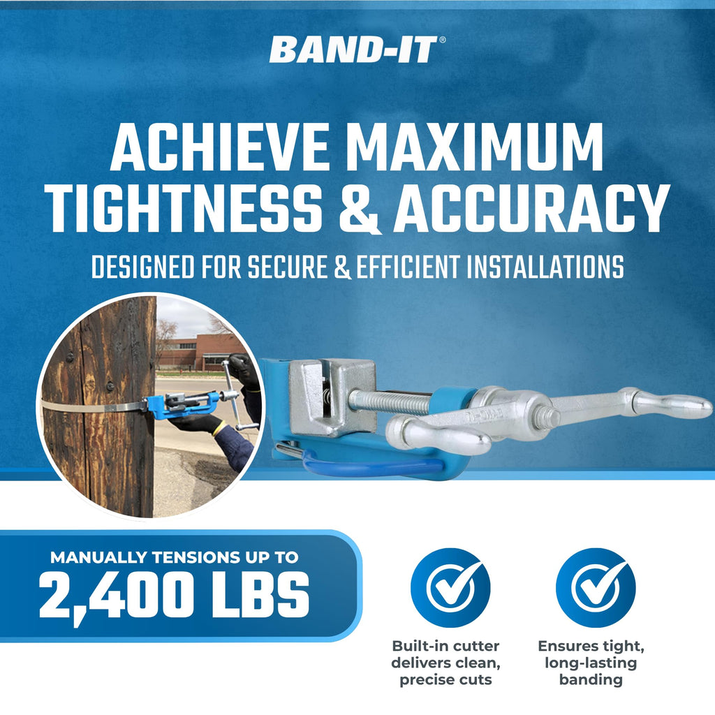C00169 Standard Banding Tool 1/4 to 3/4 Inch Wide with Built In Cutter for Banding and Strapping