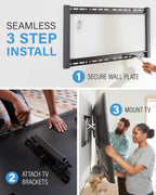 Tilting TV Wall Mount for 42 to 90 Inch TVs, Low Profile, 12 Degree Tilt