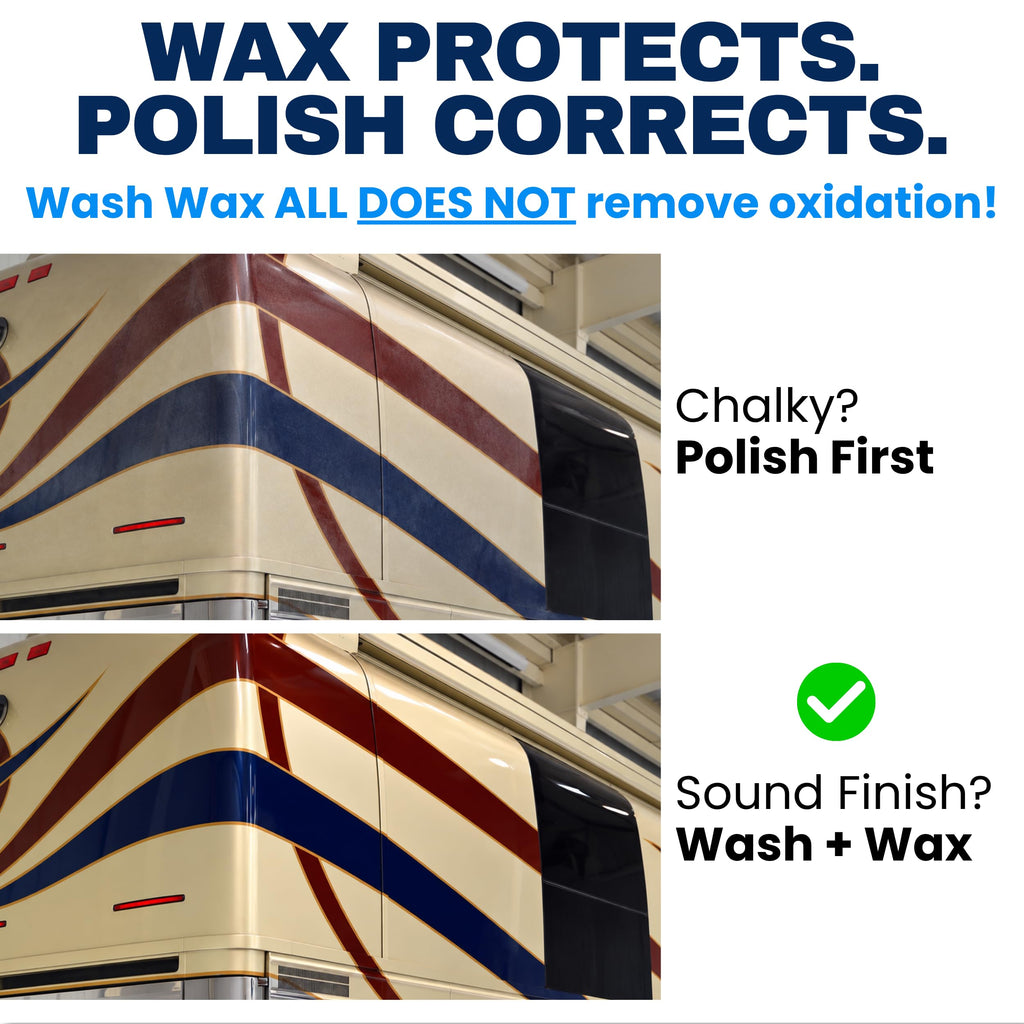 No Rinse Waterless RV Wash Wax Mop Kit with 9 ft Pole for Boat Aircraft Car Truck and RV Cleaning