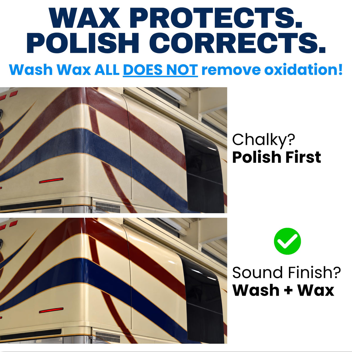 No Rinse Waterless RV Wash Wax Mop Kit with 9 ft Pole for Boat Aircraft Car Truck and RV Cleaning
