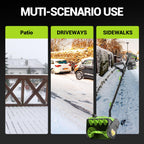 20V cordless electric snow shovel 13 inch with 2x4.0Ah batteries and charger for driveway walkway deck