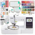 SE700 Combo Embroidery Sewing Machine with 4 Embroidery Hoops Embroidery Thread Set Accessories
