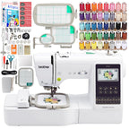 SE700 Combo Embroidery Sewing Machine with 4 Embroidery Hoops Embroidery Thread Set Accessories