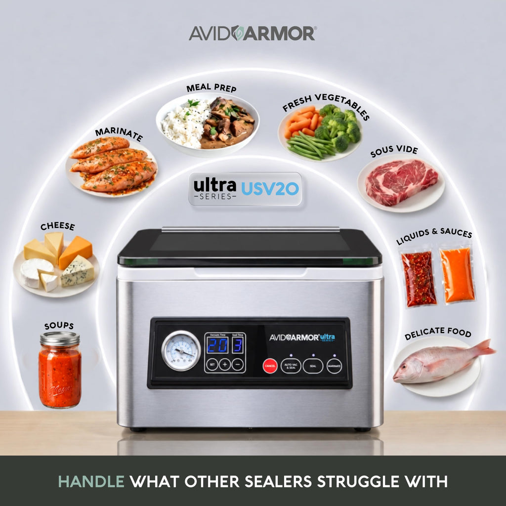 USV20 Chamber Vacuum Sealer Machine High Volume 11.5 Inch Commercial Vacuum Sealer for Food Packaging
