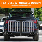 50149 500 lb Capacity 50 x 22 Inch Hitch Mount Folding Aluminum Cargo Carrier with Side Rails and Reflector