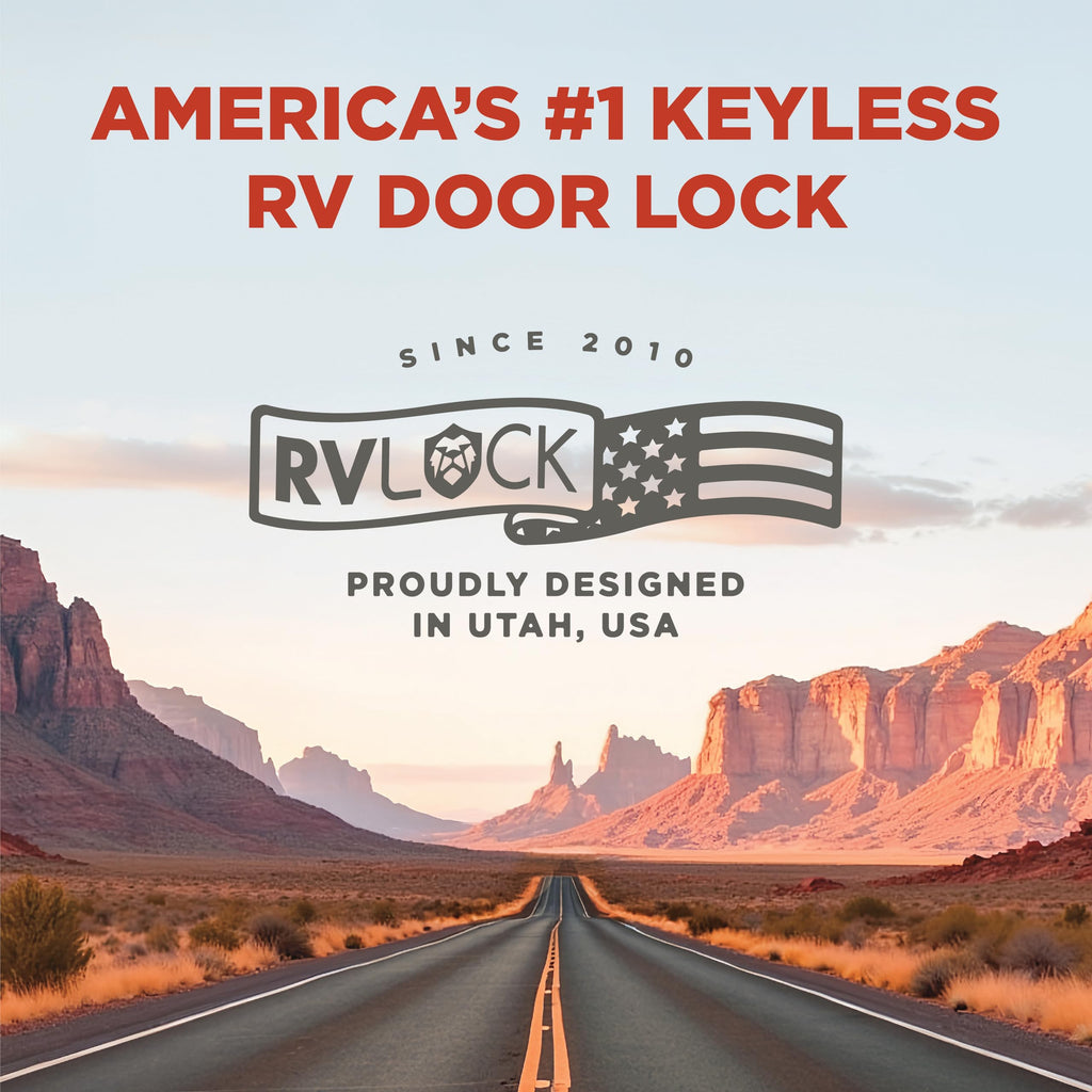 Secure Compact Keyless RV Door Lock with Keypad for Campers Trailers and 5th Wheels Easy Install