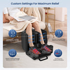 Shiatsu Foot and Calf Massager with Heat 2 in 1 Ottoman Foot Rest FSA Eligible Deep Kneading