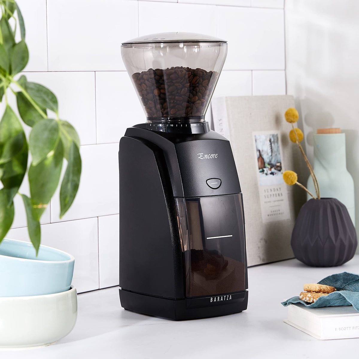 Encore coffee grinder ZCG485BLK black conical burr adjustable 40 grind settings for home brewing