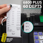 CR260 Cash Register with Steel Drawer Fast Printing User Friendly Interface Compact Black Design