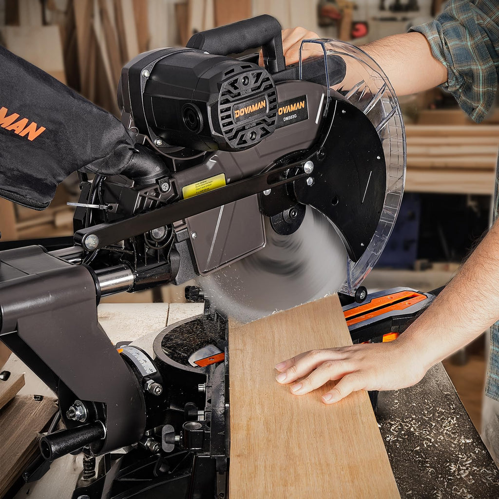 12 Inch Dual Bevel Sliding Compound Miter Saw 15 Amp Power Tool for Woodworking and DIY Projects