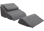 Adjustable Orthopedic Bed Wedge Pillow Set Memory Foam Back Knee Leg Pain Relief Gray Post Surgery Recovery