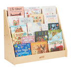 Single Sided Wooden Book Display Shelf for Kids Classroom, 5 Shelves