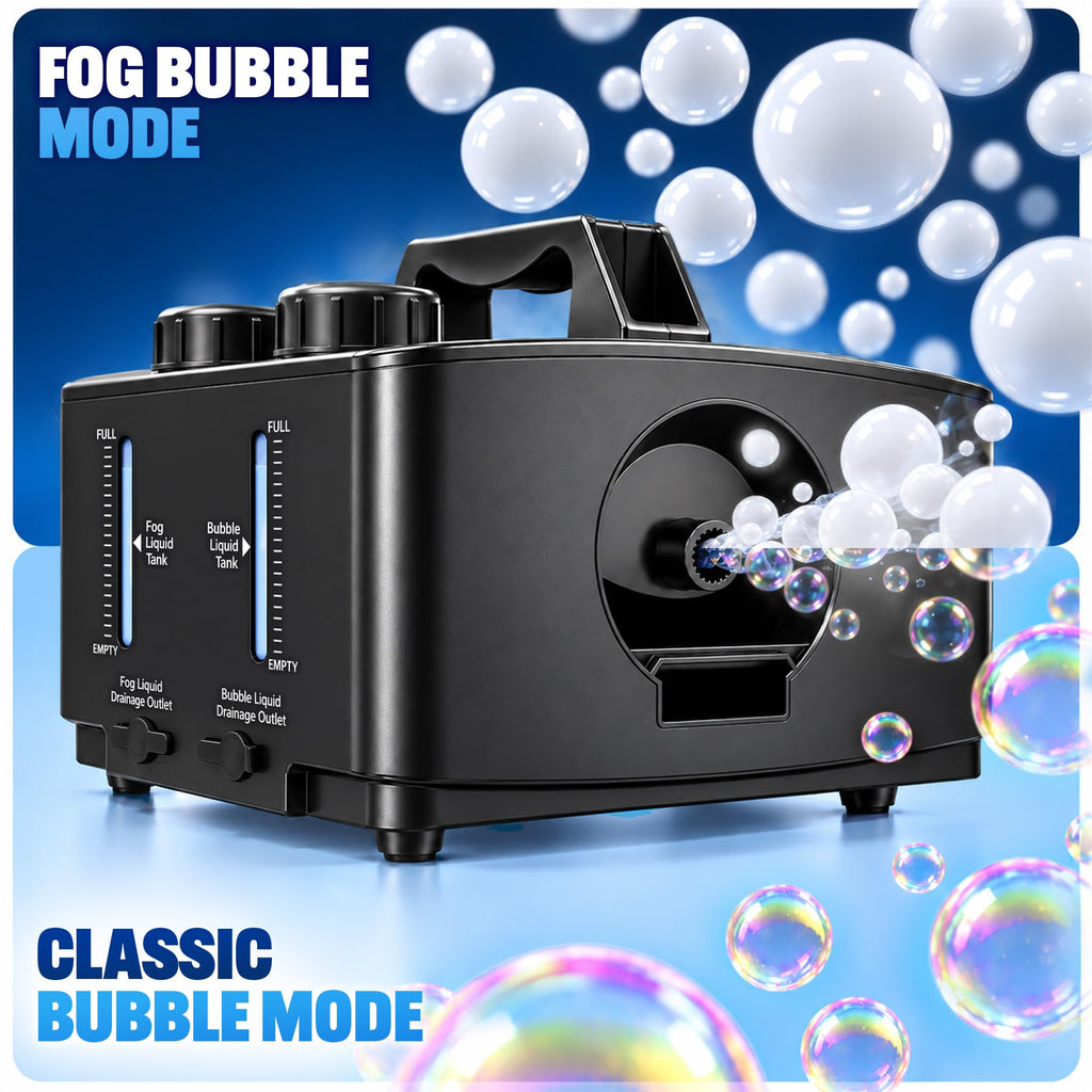Fog Bubble Machine High Powered Smoke Bubble Maker for Party Stage and Outdoor Use