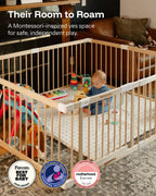 Grovi Wooden Playpen, Play Yard, Playpen for Babies and Toddlers