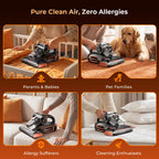 Powerful T600 Bed Mattress Vacuum Cleaner with UVC Light 15Kpa Suction 700W for Deep Home Cleaning