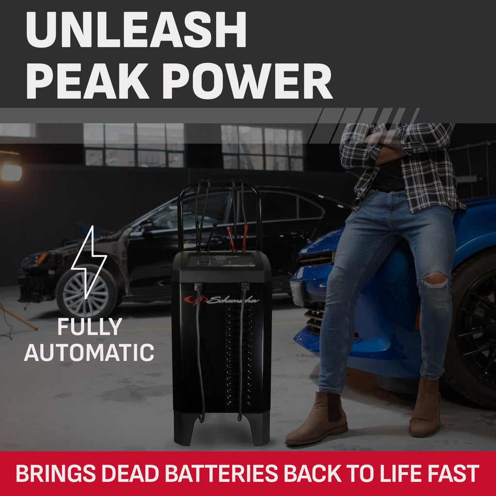 Wheeled 6A Car Battery Charger and Maintainer SC1364 for Automotive Cars Trucks SUVs and RVs
