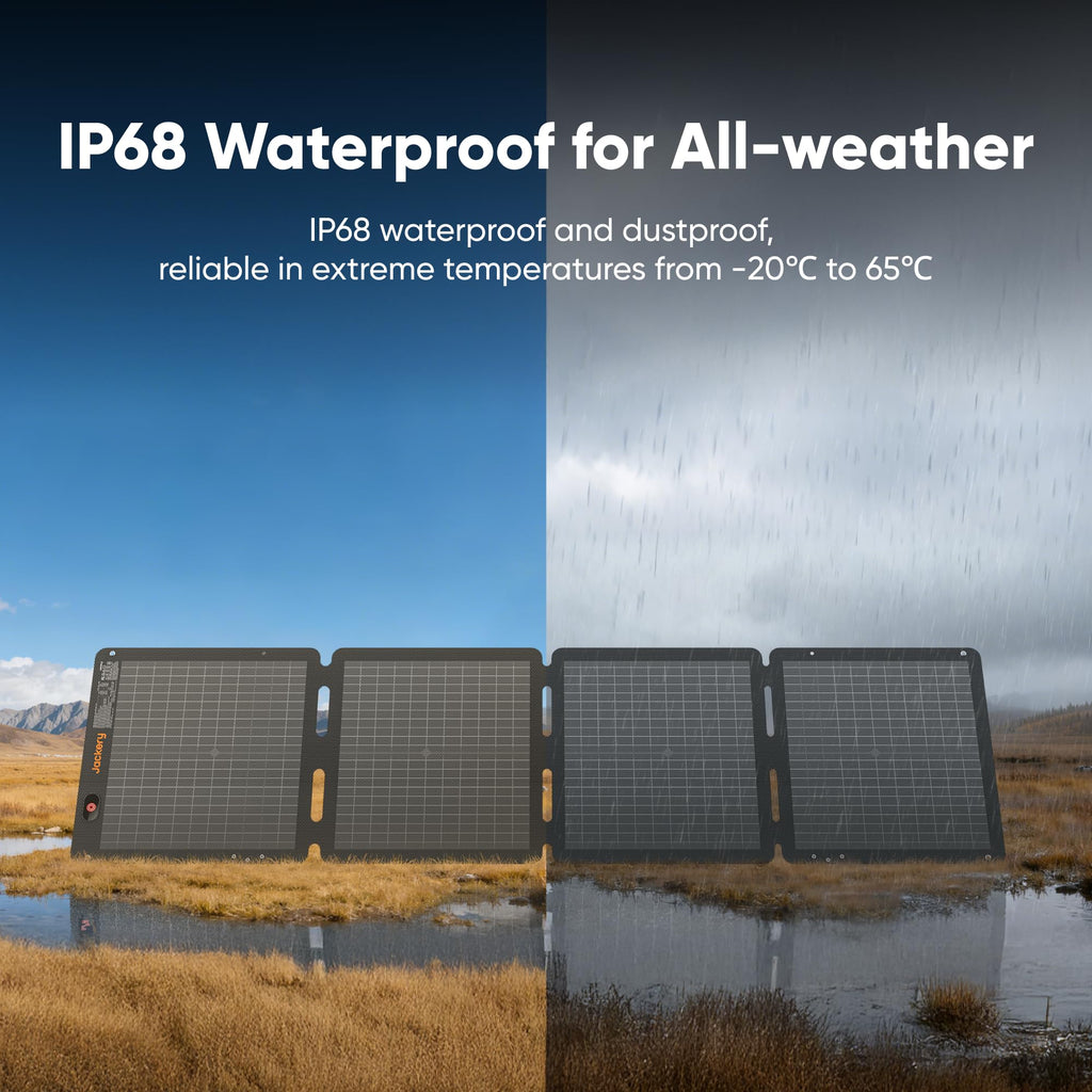 SolarSaga 100W Air solar panel bifacial 23% efficiency IP65 waterproof foldable charger for power stations RV