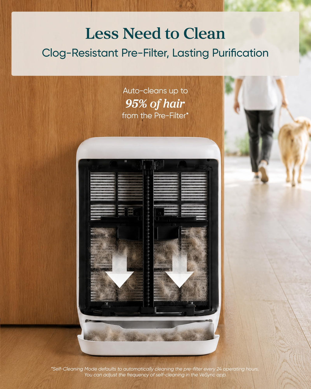 Smart pet air purifier for home pets large room Vital Pet Pro white air cleaner with odor control