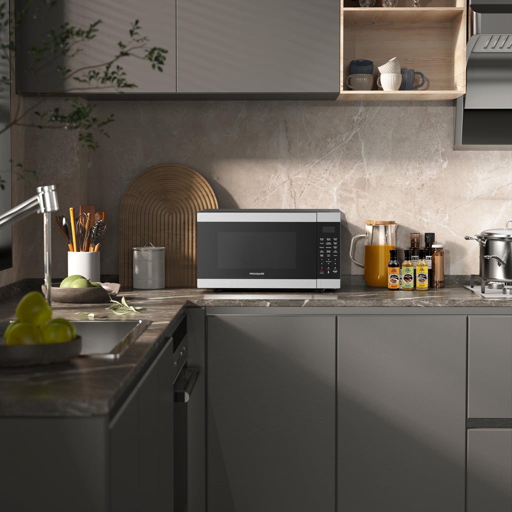 Stainless Steel Microwave Oven, 2.2 Cu Ft, Programmable, 1,200 Watts