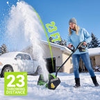 20V cordless electric snow shovel 13 inch with 2x4.0Ah batteries and charger for driveway walkway deck