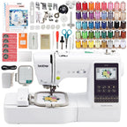 SE700 Combo Embroidery Sewing Machine with 4 Embroidery Hoops Embroidery Thread Set Accessories