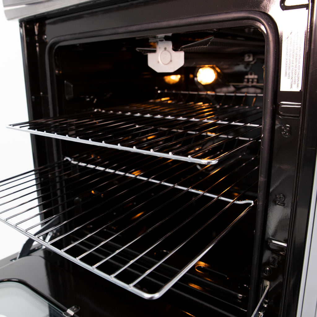 Compact gas range oven with 4 sealed burners 20 inch stainless steel kitchen cooking appliance