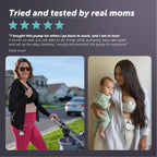 Stride app control breast pump hands free wearable ultra quiet electric 2 modes 10 settings 5oz