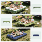2 Person Cot Tent 4 in 1 Elevated Bed Combo with Air Mattress Portable Camping Outdoor Sleeping Solution