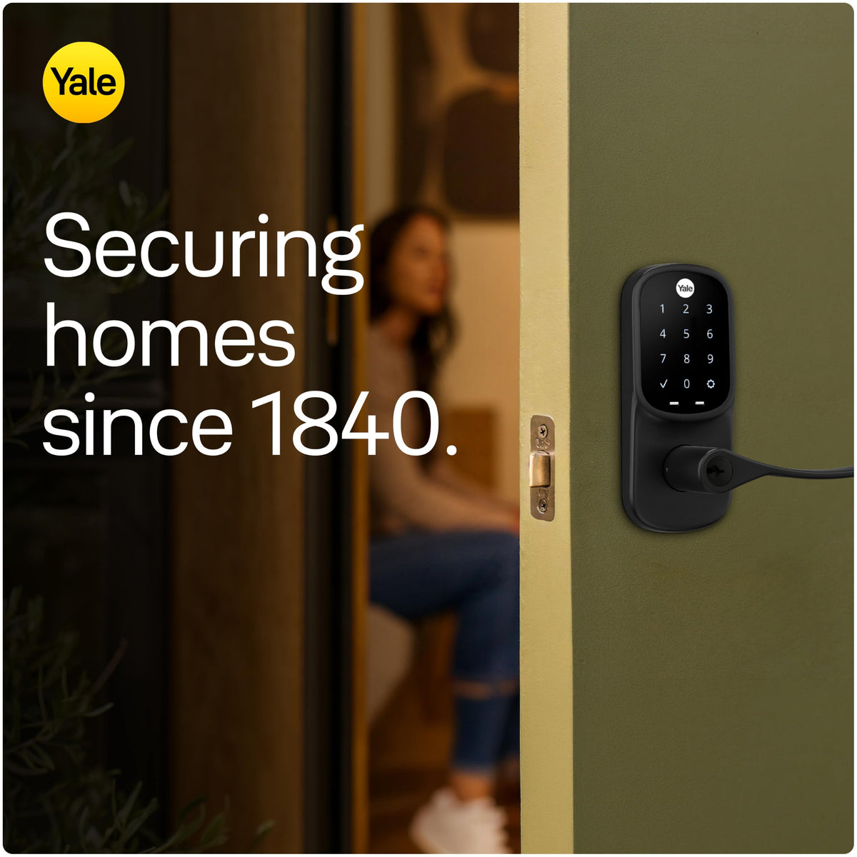 Smart Lock Deadbolt Compatible with Google Matter Keyless Entry App Control Smart Home Matte Black