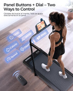Under Desk Walking Pad with 6 Percent Incline 3 in 1 Portable Treadmill for Home Office Quiet Motor