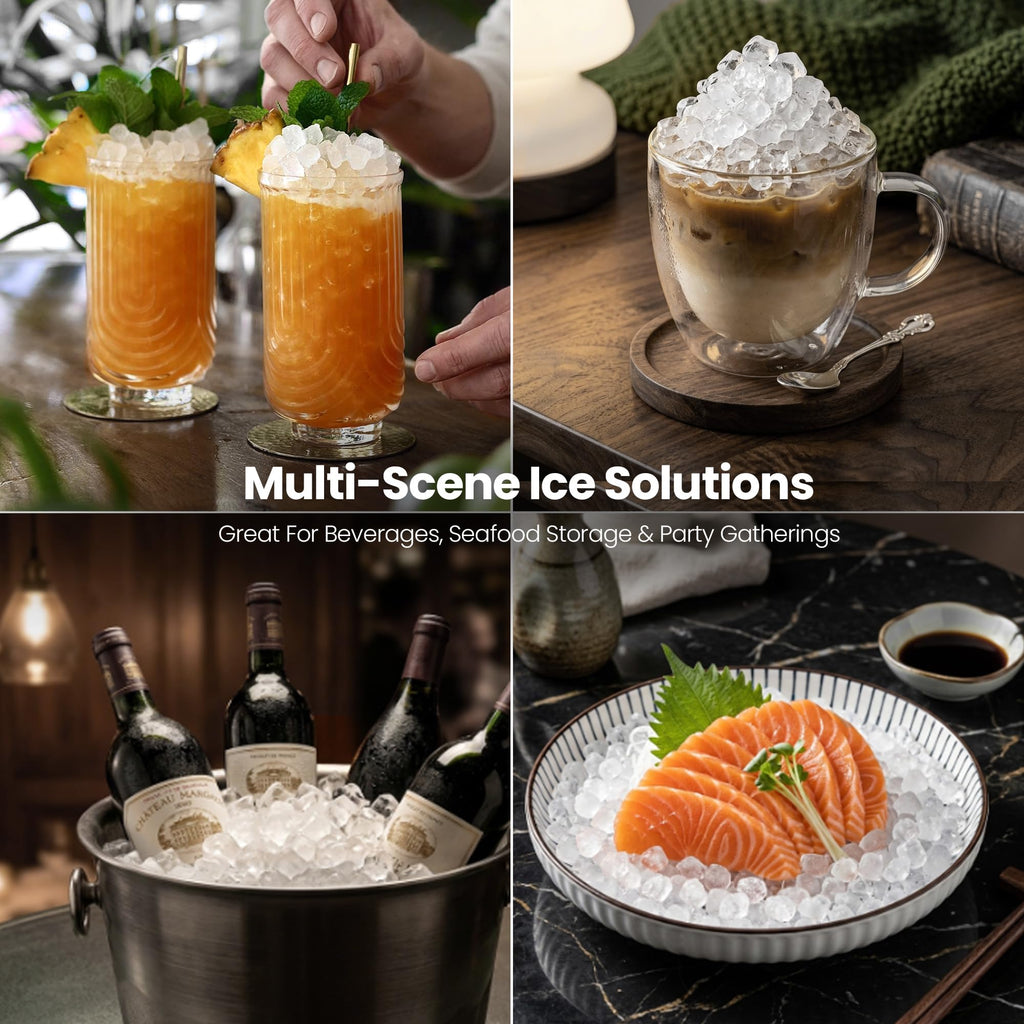 Nugget Ice Maker Countertop 35lbs per Day Portable Pebble Ice Machine for Home Kitchen Office Bar