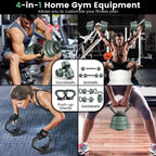 Adjustable dumbbell set 4 in 1 with connector 92 lbs 47 lbs dumbbells barbells kettlebells push up stands