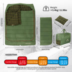 Double Sleeping Bag for Adults with Pillows for Couples and Family 2 Person Camping Hiking Outdoor