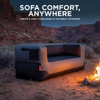 Inflatable Camping Sofa with Built-in Pump, Portable Outdoor Couch