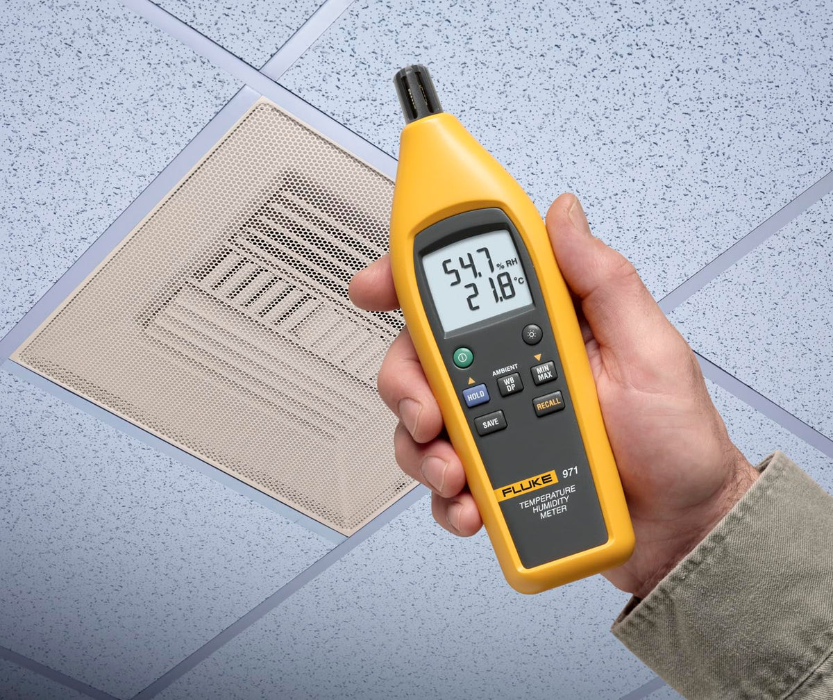 971 Temperature Humidity Meter Handheld Digital Thermometer Hygrometer for HVAC Industrial Testing