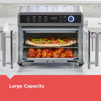 12 in 1 Crisp N Bake Air Fryer Toaster Oven with Multiple Cooking Functions and Easy Clean Design