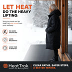 Heated Snow Melting Mat for Entrances Outdoor No Slip Heating Entrance Mat with GFCI Power Cord 30 x 48