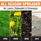 3039632R 100 lb All Season Walk Behind Broadcast Spreader for Lawn Seed Fertilizer Ice Melt