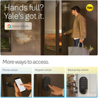 Smart Lock Deadbolt Compatible with Google Matter Keyless Entry App Control Smart Home Matte Black