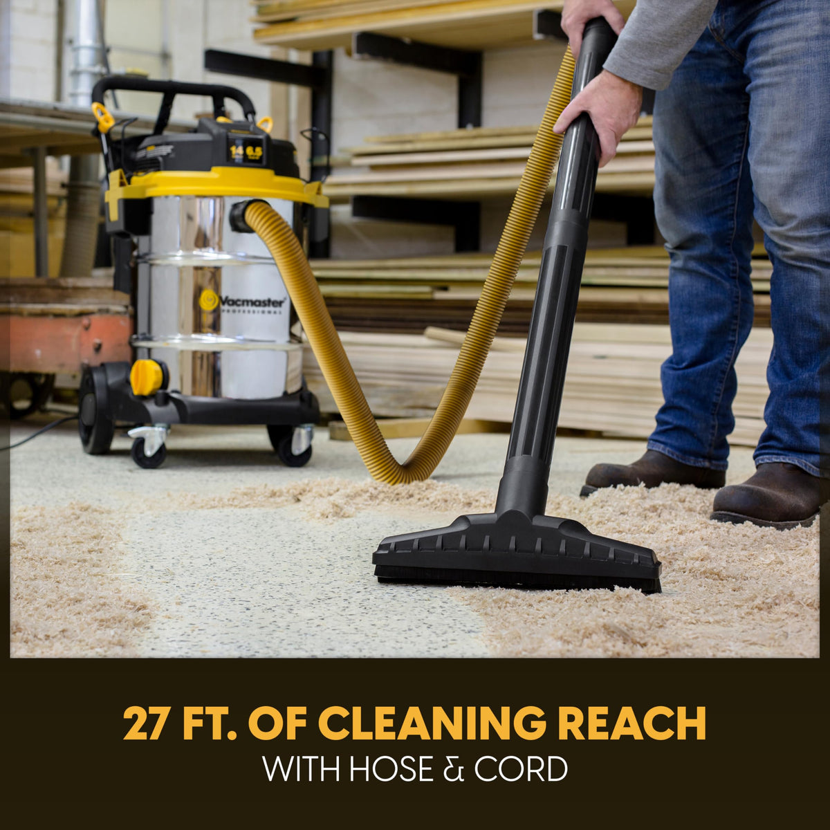 VJE1412SW 0203 14 Gal 6.5 PHP Wet Dry Vacuum Cleaner Professional Heavy Duty for Garage Workshop
