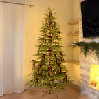 7.5 ft prelit twinkle Christmas cypress tree artificial indoor holiday decoration with lights