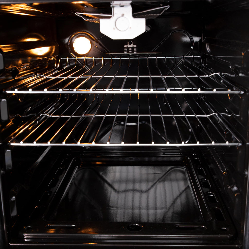 Compact gas range oven with 4 sealed burners 20 inch stainless steel kitchen cooking appliance