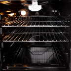 Compact gas range oven with 4 sealed burners 20 inch stainless steel kitchen cooking appliance