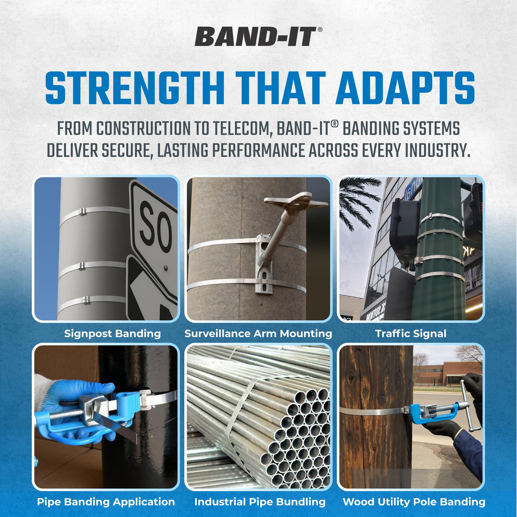C00169 Standard Banding Tool 1/4 to 3/4 Inch Wide with Built In Cutter for Banding and Strapping