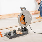 R355CPS 14 inch multi purpose chop saw cuts metal plastic wood miter cut up to 45 degrees TCT blade included