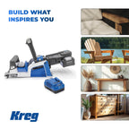 Rebel 20V Ionic Drive Pocket Hole Joiner Kit KPTBRB100A Cordless Woodworking Tool Set with Drill Bit